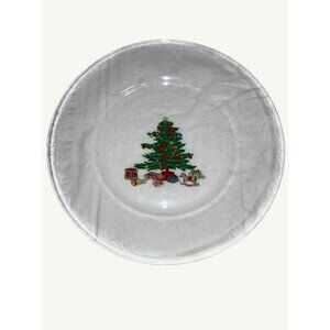 Arcoroc France Glass Christmas Tree Dessert Plate